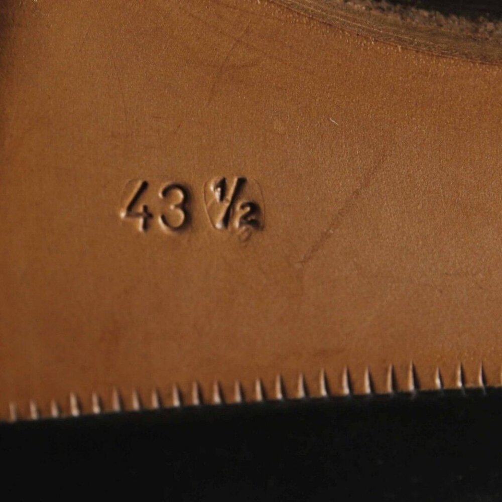 Dawjnson Sz 43.5 Handmade Cognac Brown Leather Men's Loafers - Picture 9 of 10